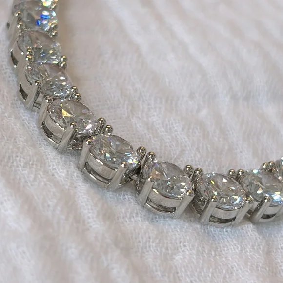 NWOT Marchesa Cubic Zirconia Tennis Collar Necklace - Picture 6 of 9